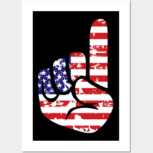 USA American Flag ASL Sign Language 4th Of July Shirt Gifts Posters and Art